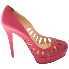 Christian Louboutin Pink Cutout Pumps