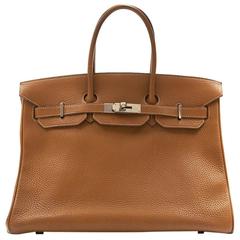 Hermes Gold Birkin 35 Handbag