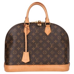 Louis Vuitton Brown Monogram Coated Canvas & Vachetta Leather Alma MM
