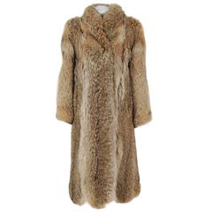 Retro Christian Dior Fourrure Lynx Fur High-Collar Stroller Jacket Coat, 1974 