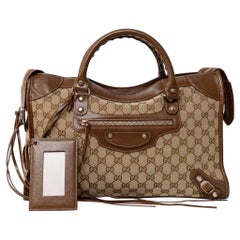 Borsa a Mano Gucci x Balenciaga City GG Supreme