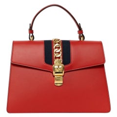 Borsa a Mano Gucci Sylvie Grande Rossa