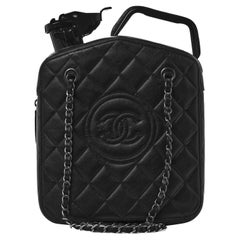 Chanel lambskin Dubai by Night Gas Jerry Can Statement Tank Collector Bag Black