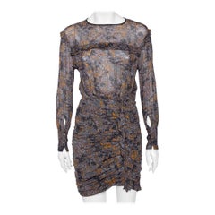 Isabel Marant Etoile - Robe froncée imprimée multicolore XS