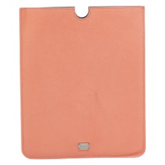 Dolce & Gabbana iPad-Etui aus pfirsichfarbenem Leder