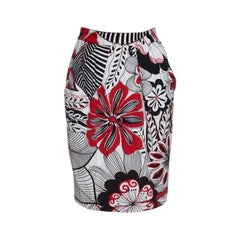 Dolce & Gabbana Multicolor Floral Printed Cotton High Waist Skirt S