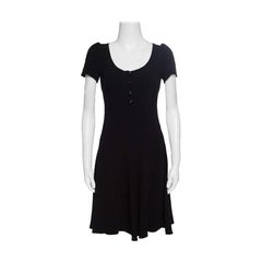 Prada - Vestito a pannelli in crepe nero S