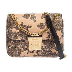 Michael Kors Borsa a tracolla piccola in pelle rosa/nera Sloan