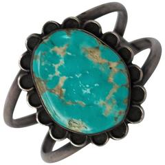 50s Turquoise Silver Bracelet 7