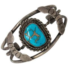 50s Turquoise Silver Bracelet 