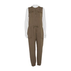 Greylin Military Green Synthetic Sleeveless Klark Jumpsuit M