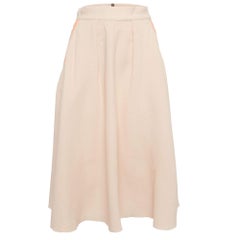 Roksanda Ilincic Pink Contrast Trim Crepe Pleated Midi Skirt S