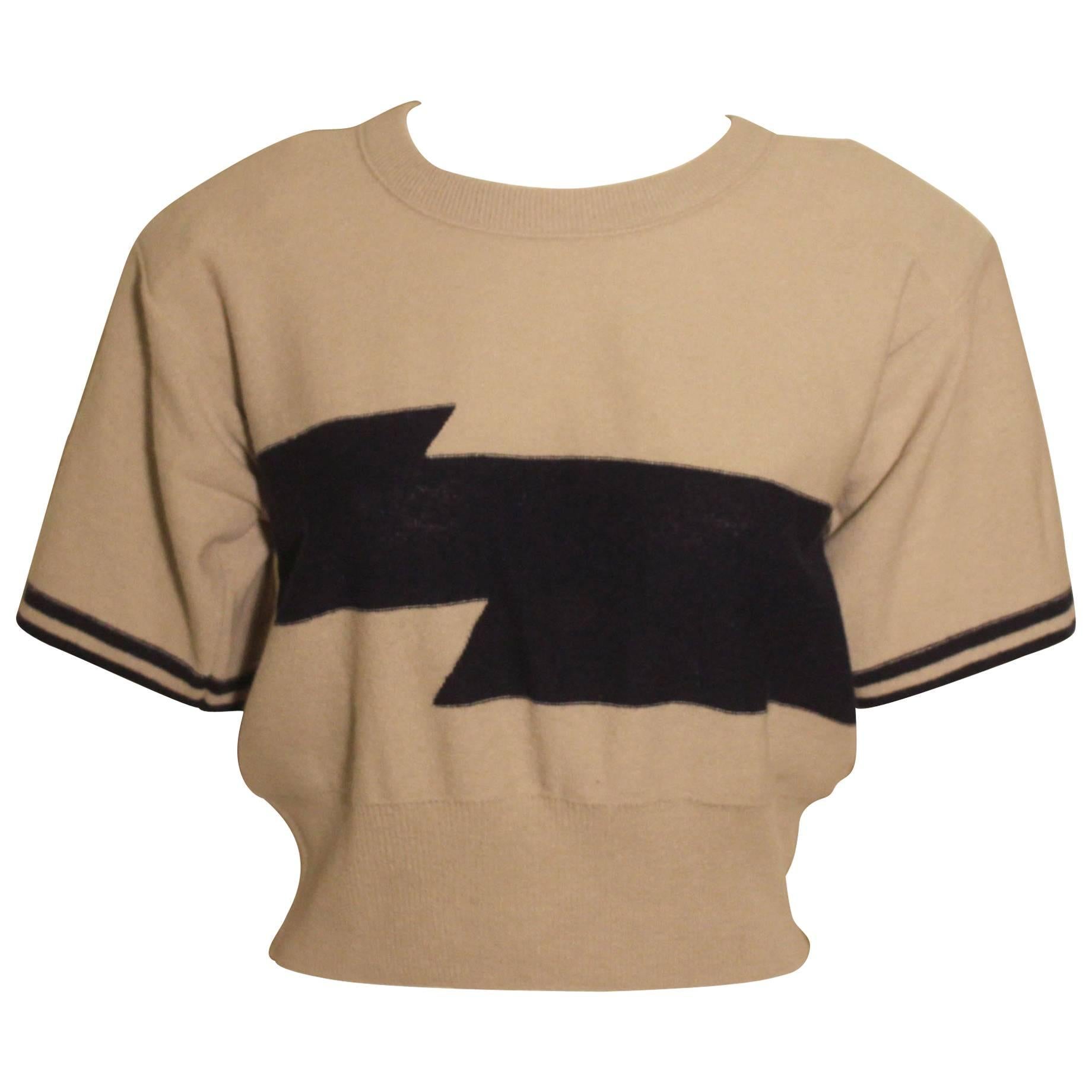 Vintage 1980s Sonia Rykiel Short Sleeve Sweater