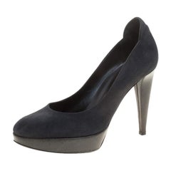 Sergio Rossi Grey Suede Platform Pumps Size 37