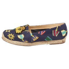 Christian Louboutin  Multicolor Canvas Galia Espadrille Flats Size 38
