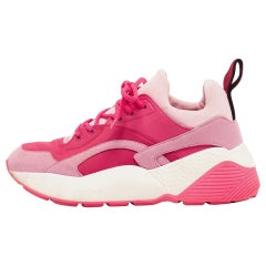 Stella McCartney Chunky Turnschuhe aus rosa/rotem Nylon und Kunstwildleder Größe 38
