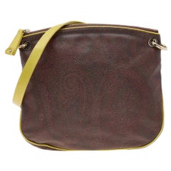 Etro Brown Paisley Print Coated Canvas Shoulder Bag