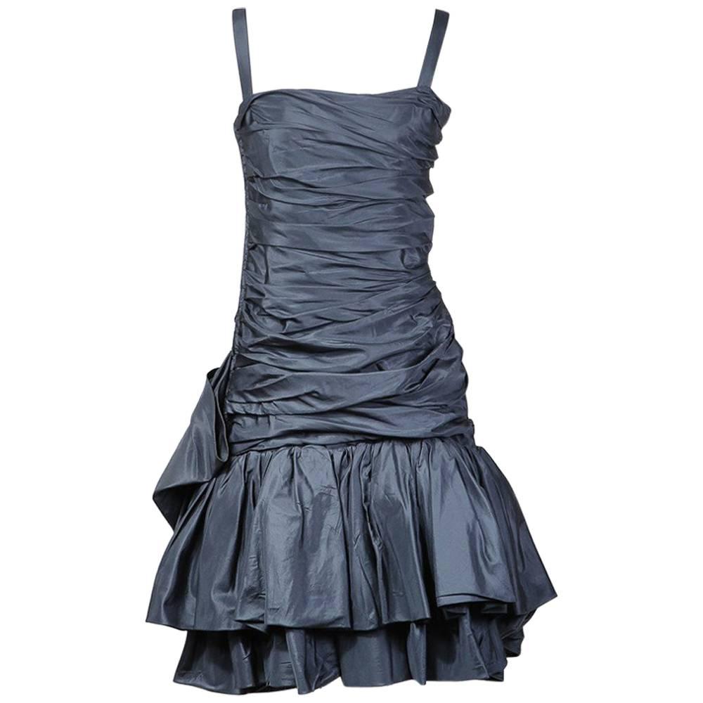 Yves Saint Laurent Haute Couture Dress circa 1980s For Sale