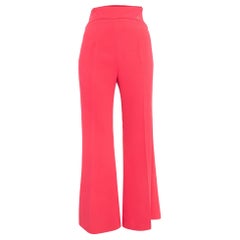 Elisabetta Franchi Fuchsia  Pink Crepe Trousers S