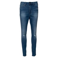 Neuw Blue Denim High Waist Skinny Distressed Marilyn Jeans M