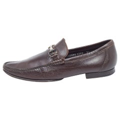 Dolce & Gabbana Brown Leather Penny Loafers Size 39.5