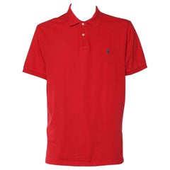 Polo Ralph Lauren Polo de piqué de algodón rojo XXL