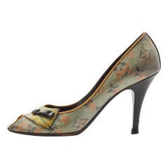Louis Vuitton Pumps Monogram Multicolore rivestite in Denim Richard Flash Pulp Taglia 39