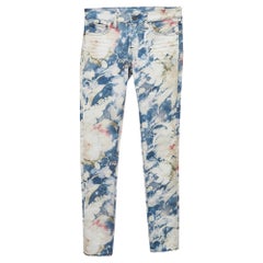 Polo Ralph Lauren Blue Floral Print Stretch Denim Jeans S Waist 27"