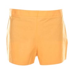 Salvatore Ferragamo Orange Cotton Stretch Hot Pants M