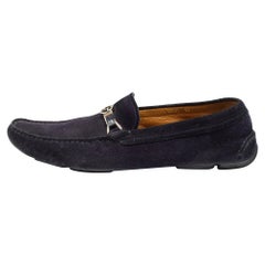 Giorgio Armani Mocassini in pelle scamosciata blu navy misura 43,5