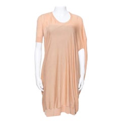 Alexander McQueen Beige Draped Knit Asymmetric Top S