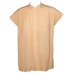 Vintage Valentino Silk Pleated Blouse