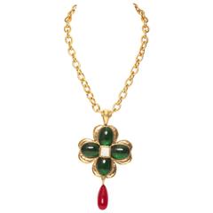 Vintage Chanel 1994 Gripoix Flower Necklace
