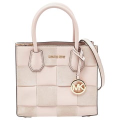 Michael Kors Light Pink Leder und Wildleder Mercer Tote