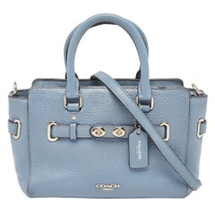 Coach Blue Leather Swagger 20 Tote