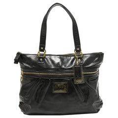 Coach Black Patent Leather Daisy Tote