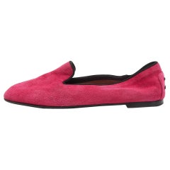 Tod's Chaussons de smoking en daim rose Taille 36.5