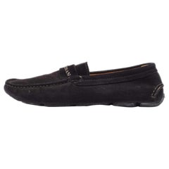 Giorgio Armani Black Suede Slip On Loafers Talla 40