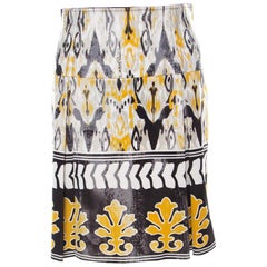 Class by Roberto Cavalli Multicolor Batik Printed Jersey Pleated Skirt M