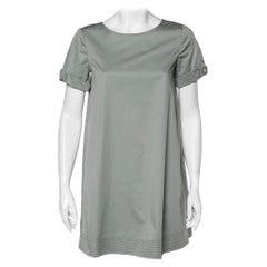 Armani Collezioni Vestido de algodón verde claro S