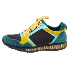 Gucci Multicolor Suede and Canvas Caro Trainer Sneakers Size 40
