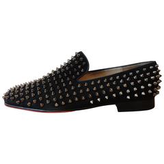 Christian Louboutin Rollerboy Black Suede Loafers