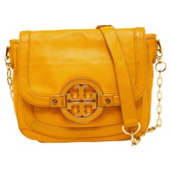Tory Burch Mustard Leather Amanda Shoulder Bag