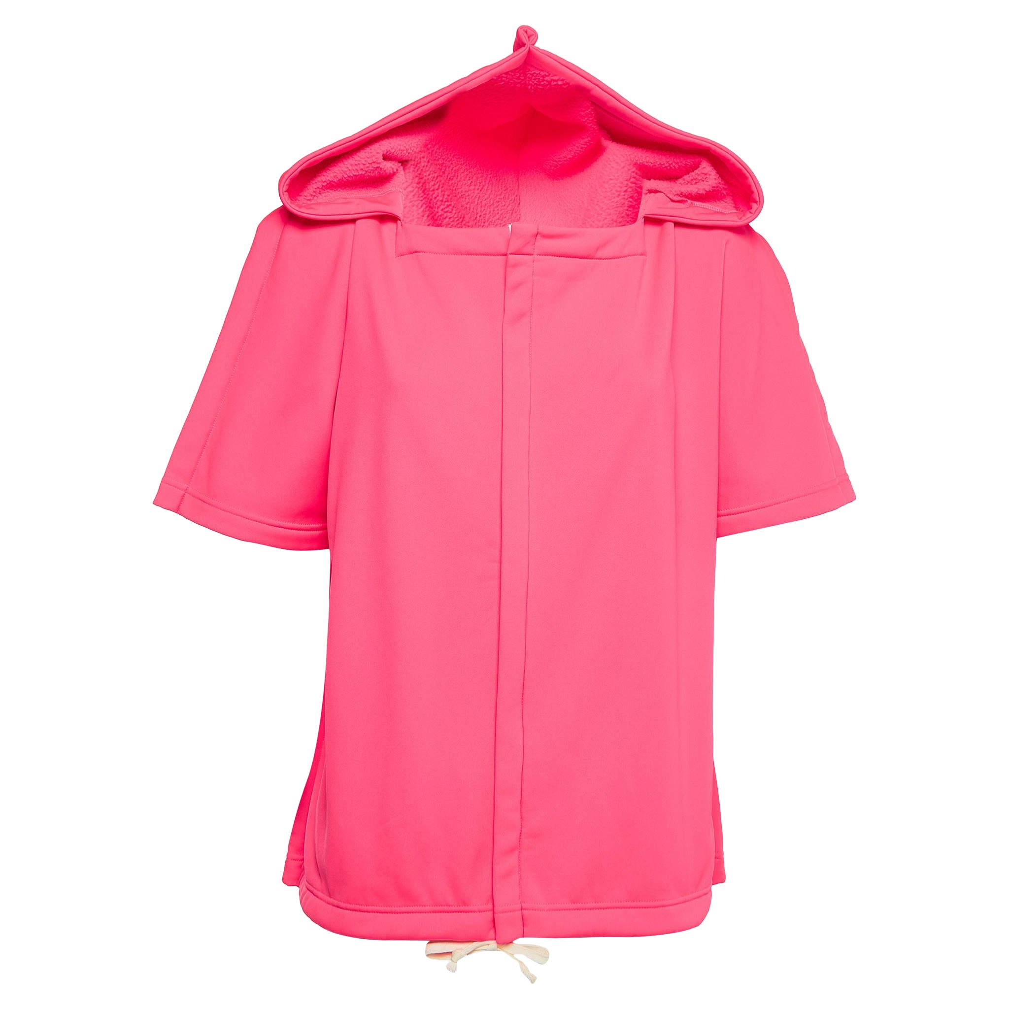 Comme des Garcons Pink Jersey Zip-Up Hooded Jacket M For Sale