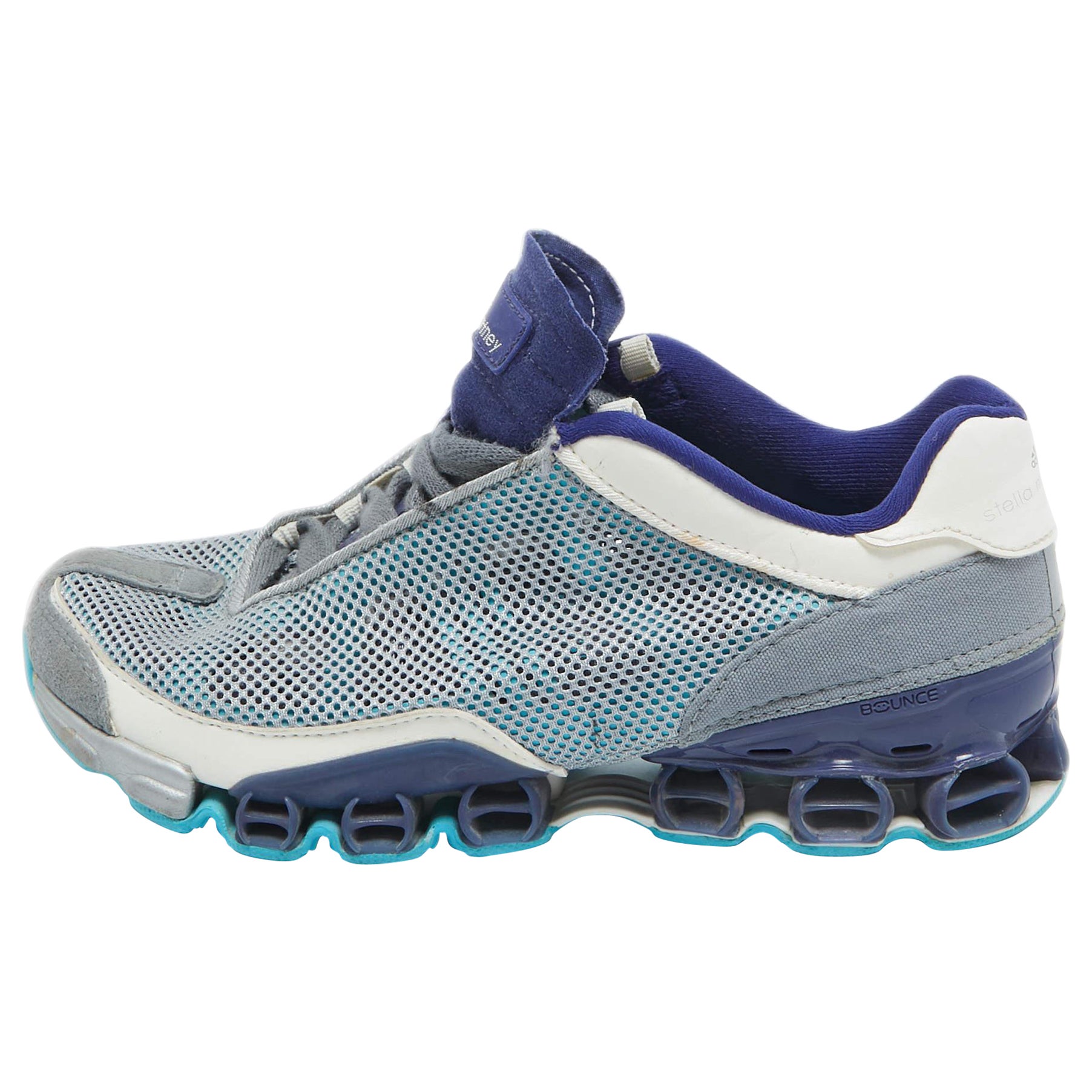 Baskets basses Stella McCartney tricolores en maille et faux cuir, taille 36 2/3