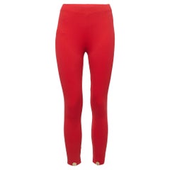 Elisabetta Franchi Leggings in maglia di nylon rosso S