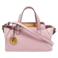 Cerruti Pink Leather Frame Satchel