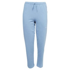 Vetements Blue Logo Embroidered Cotton Joggers S