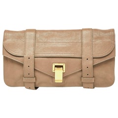 Proenza Schouler Beige Leather Flap PS1 Clutch