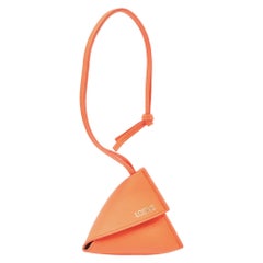 Loewe Orange Leather Puzzle Fold Charm